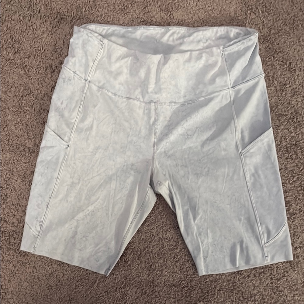 Lululemon Athletica White Bike Shorts High Waist Stretch